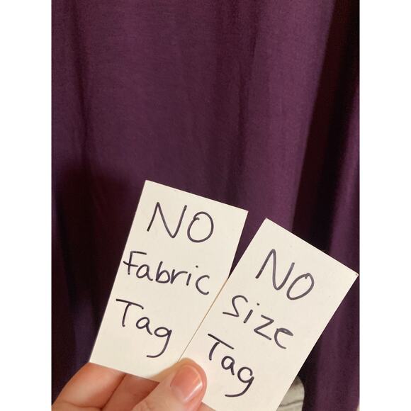 Et' Lois Dress Womens Large Dark Purple Cowl Neck Jersey Stretch Flowy USA Made - Picture 11 of 12